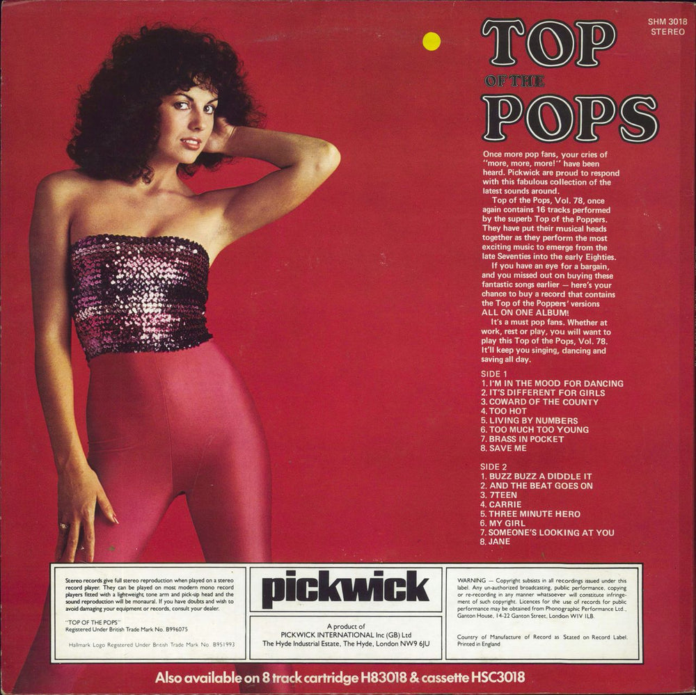 Top Of The Pops Top Of The Pops Vol. 78 UK vinyl LP album (LP record)