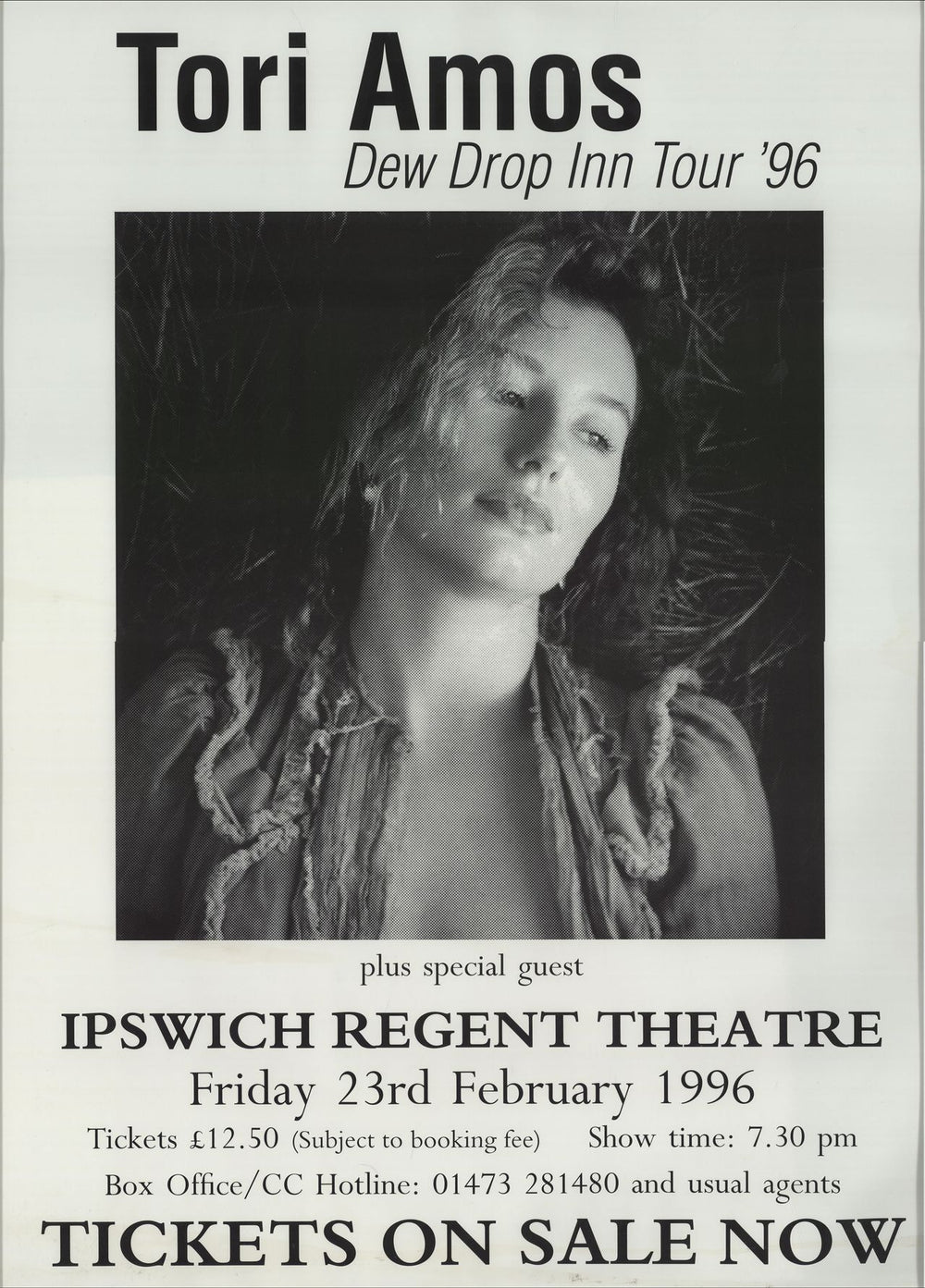 Tori Amos Dew Drop Inn Tour '96 - Ipswich Regent Theatre UK Promo poster PROMO POSTER