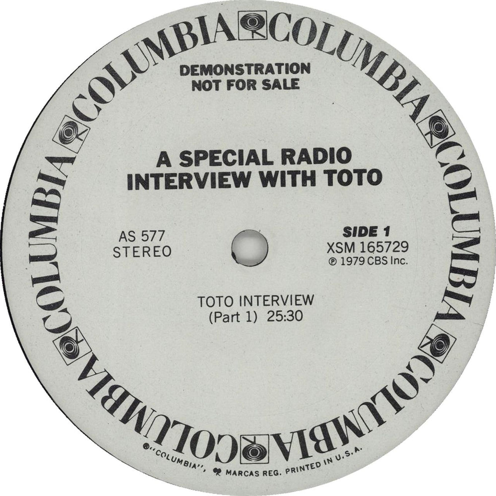 Toto Special Radio Interview US Promo vinyl LP album (LP record) TOTLPSP103891