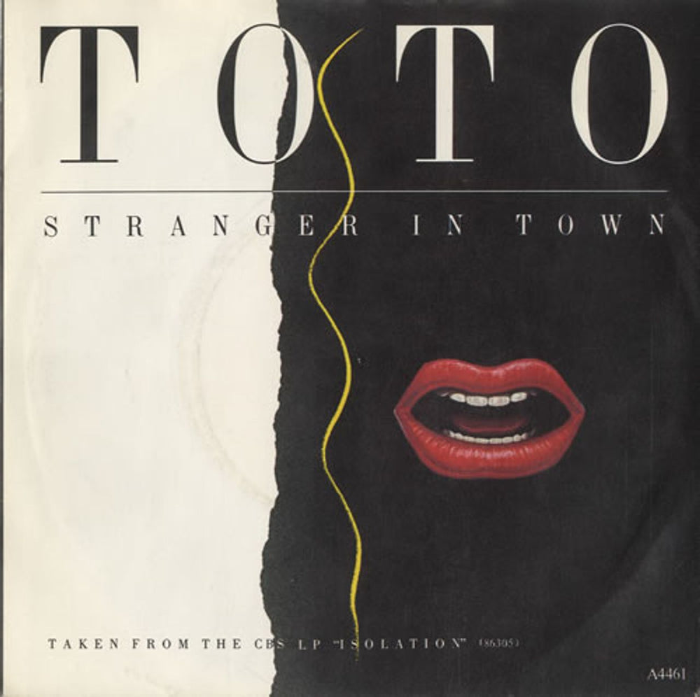 Toto Stranger In Town UK 7" vinyl single (7 inch record / 45) A4461