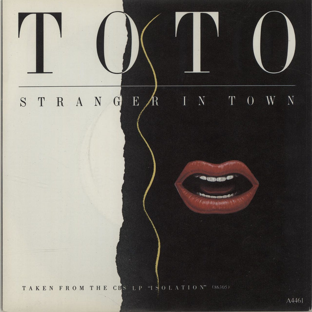 Toto Stranger In Town UK Promo 7" vinyl single (7 inch record / 45) A4461