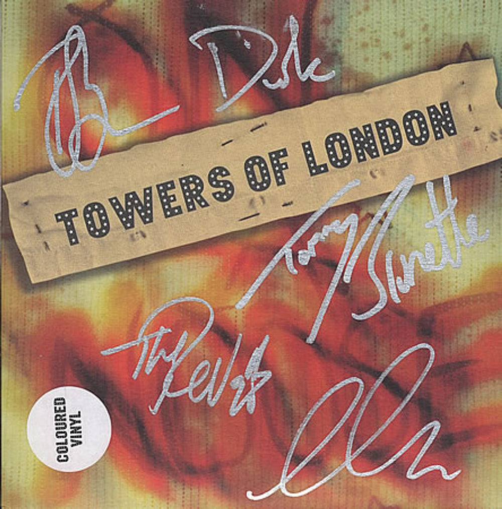 Towers Of London On A Noose - Signed 7" & Flyer UK 7" vinyl single (7 inch record / 45) TJD07ON365574