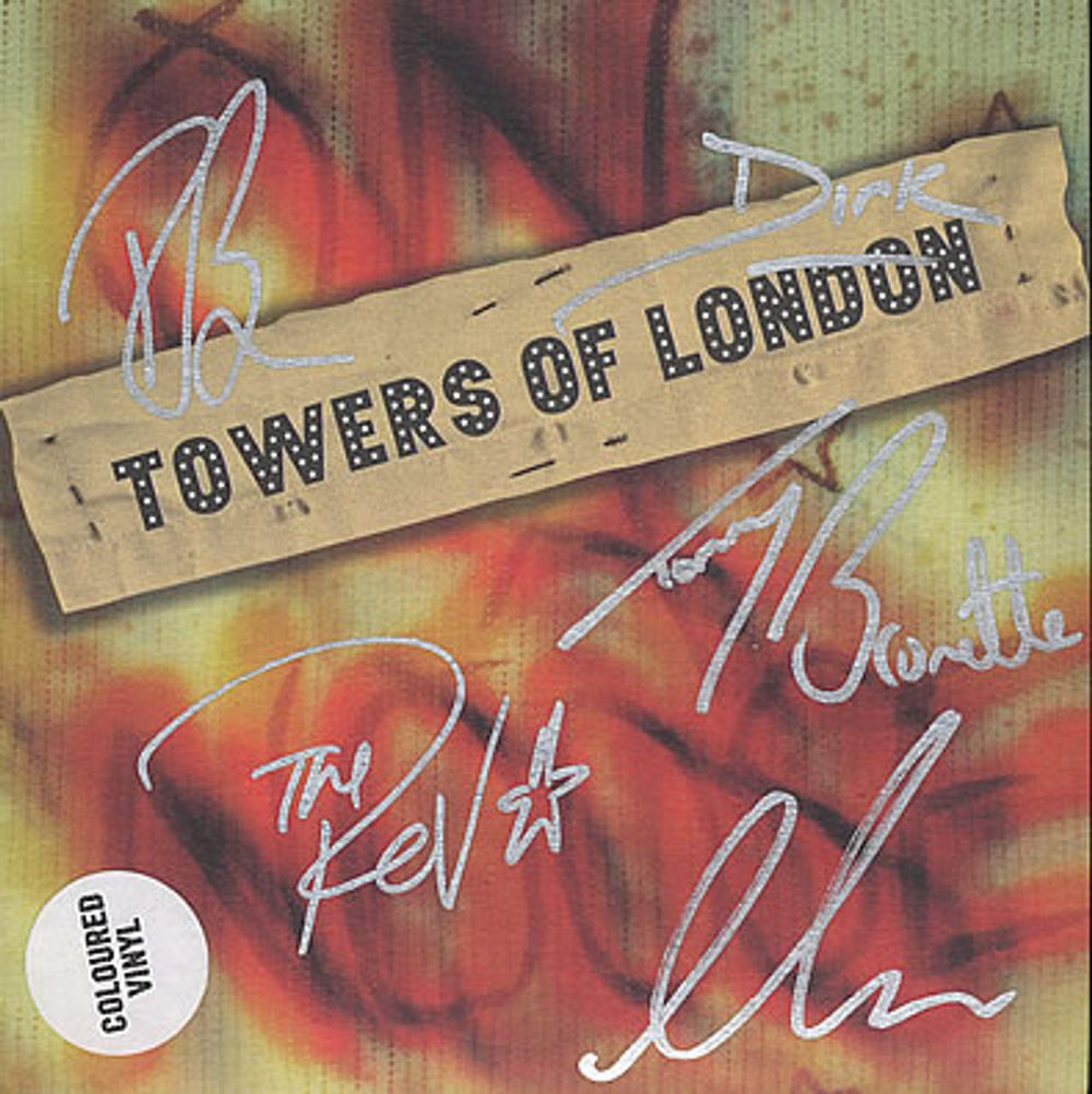 Towers Of London On A Noose - White Vinyl - Autographed UK 7" vinyl single (7 inch record / 45) TOL1