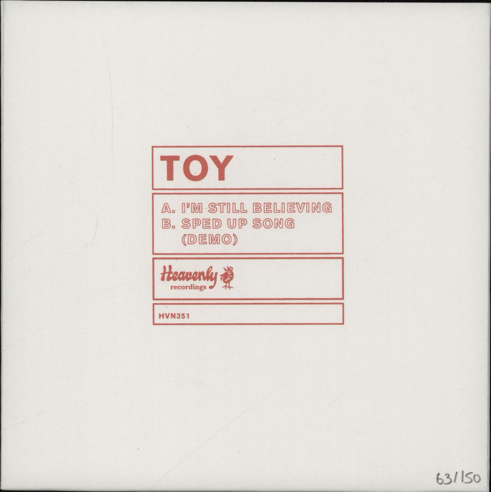 Toy I'm Still Believing - Numbered UK 7" vinyl single (7 inch record / 45)