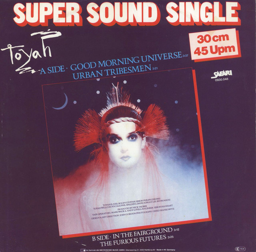 Toyah Four More From Toyah - Promo Stickered Sleeve German Promo 12" vinyl single (12 inch record / Maxi-single)