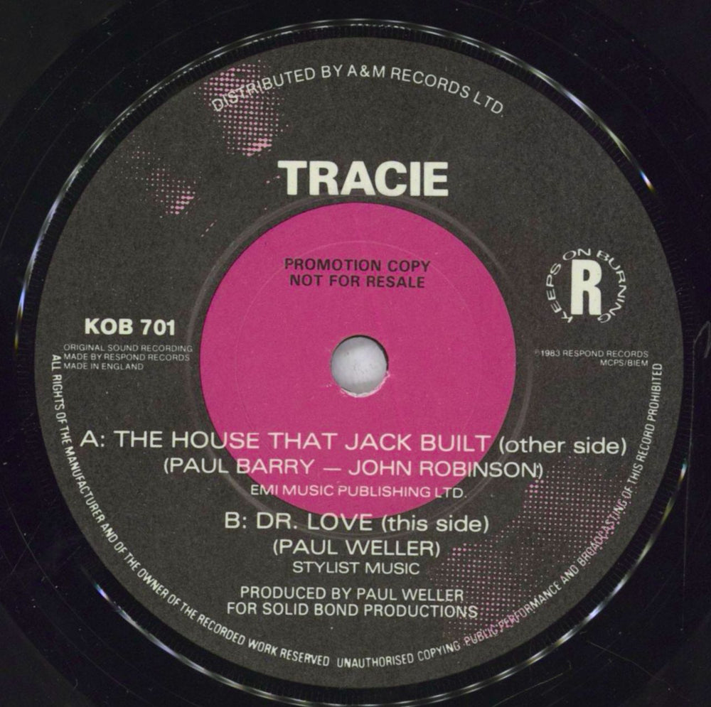 Tracie The House That Jack Built UK Promo 7" vinyl single (7 inch record / 45) TAC07TH826235