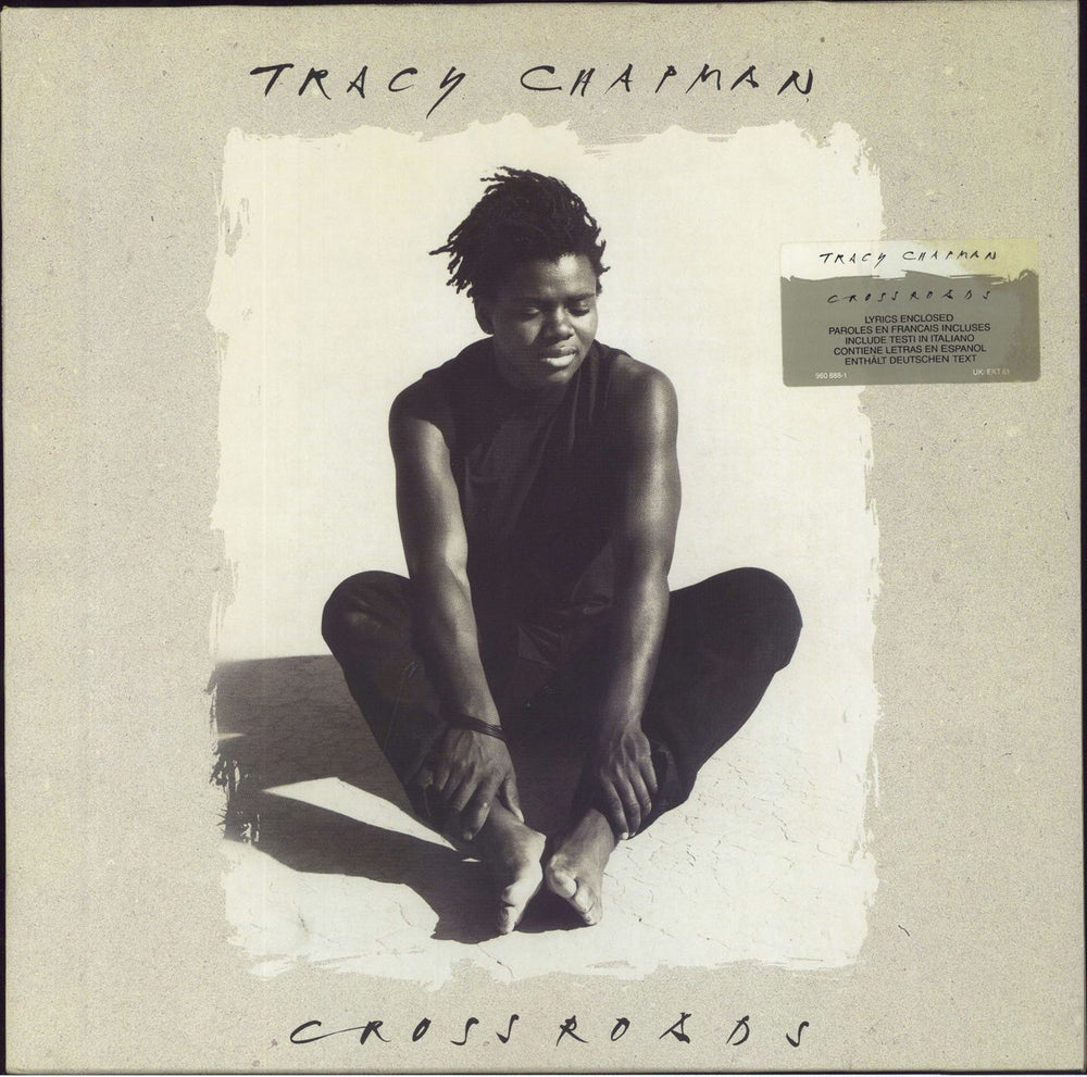 Tracy Chapman Crossroads - hype stickered UK vinyl LP album (LP record) EKT61