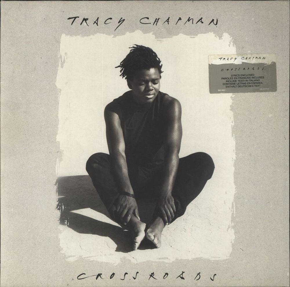 Tracy Chapman Crossroads + hype sticker + Lyric Sheet - VG UK vinyl LP album (LP record) EKT61