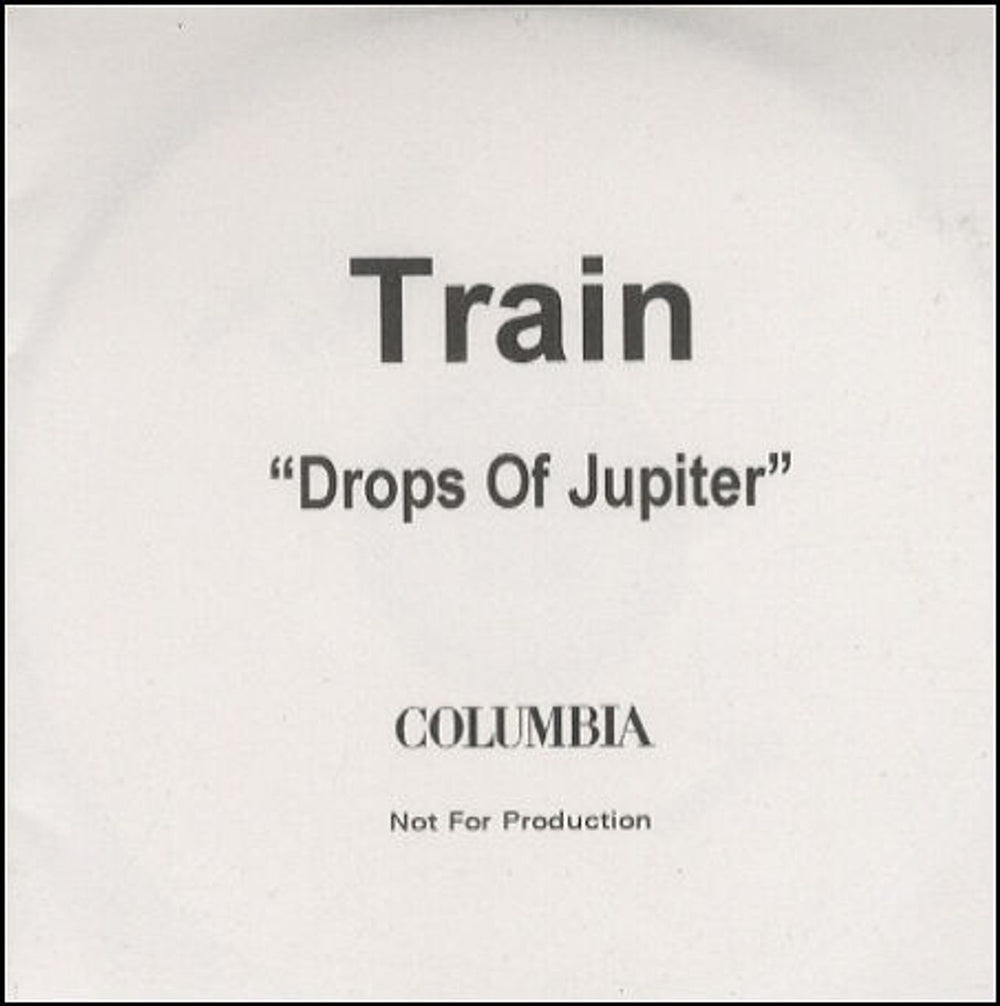 Train Drops Of Jupiter UK Promo CD-R acetate CD ACETATE