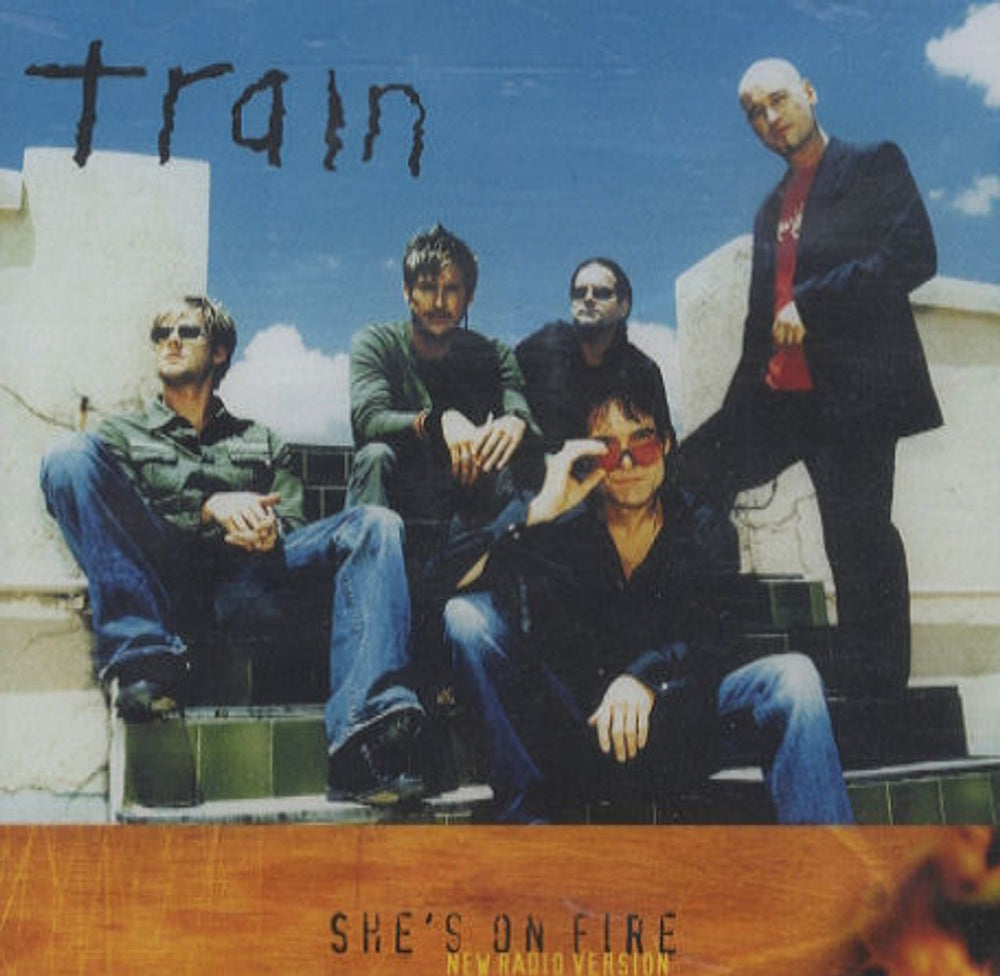 Train She's On Fire US Promo CD single (CD5 / 5") CSK56796