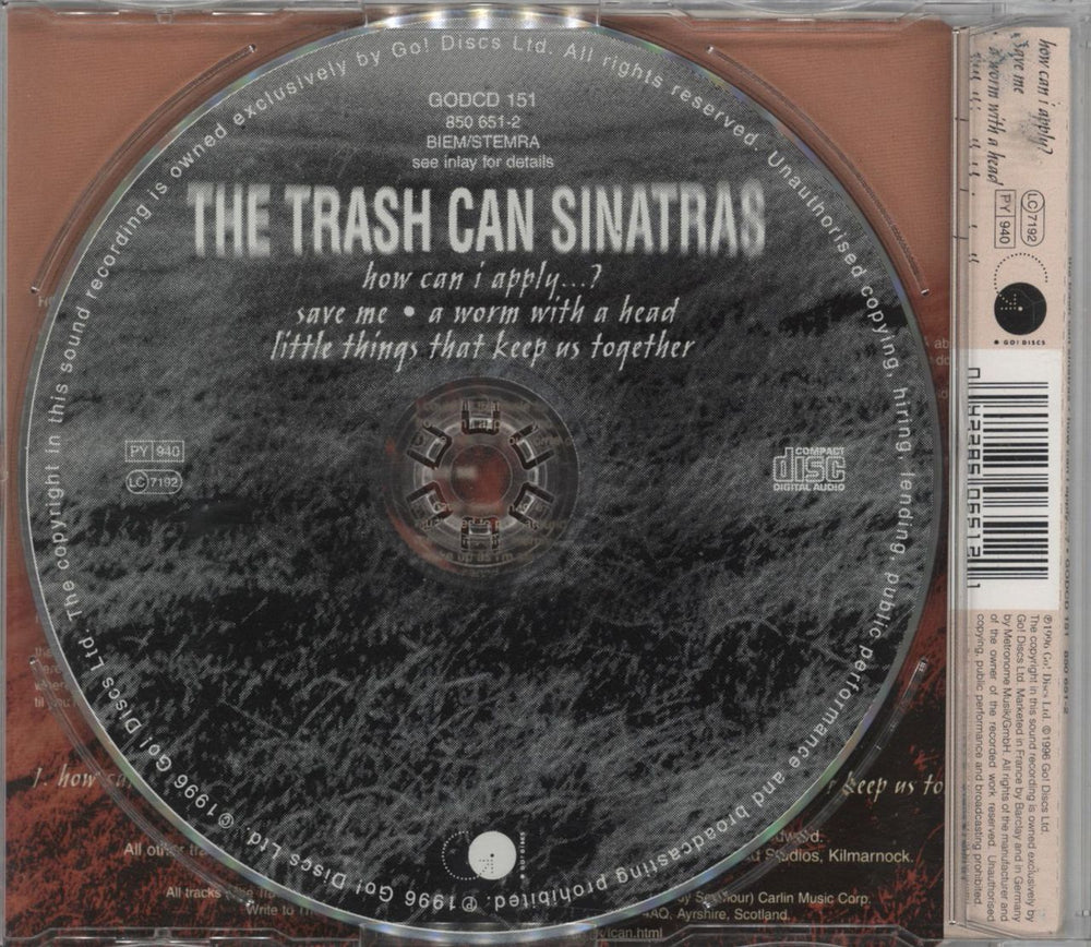 Trashcan Sinatras How Can I Apply? UK CD single (CD5 / 5") 042285065121