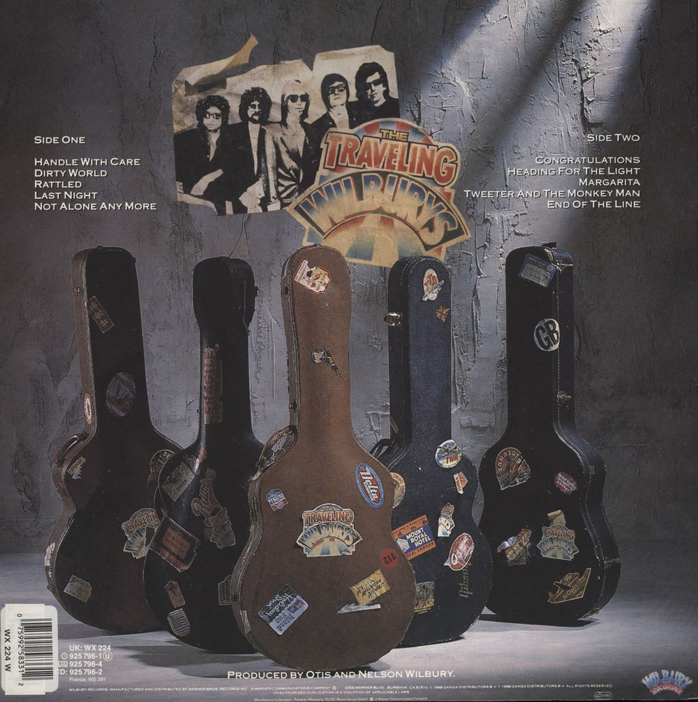 Traveling Wilburys Volume One + Stickers UK vinyl LP album (LP record) 075992579612