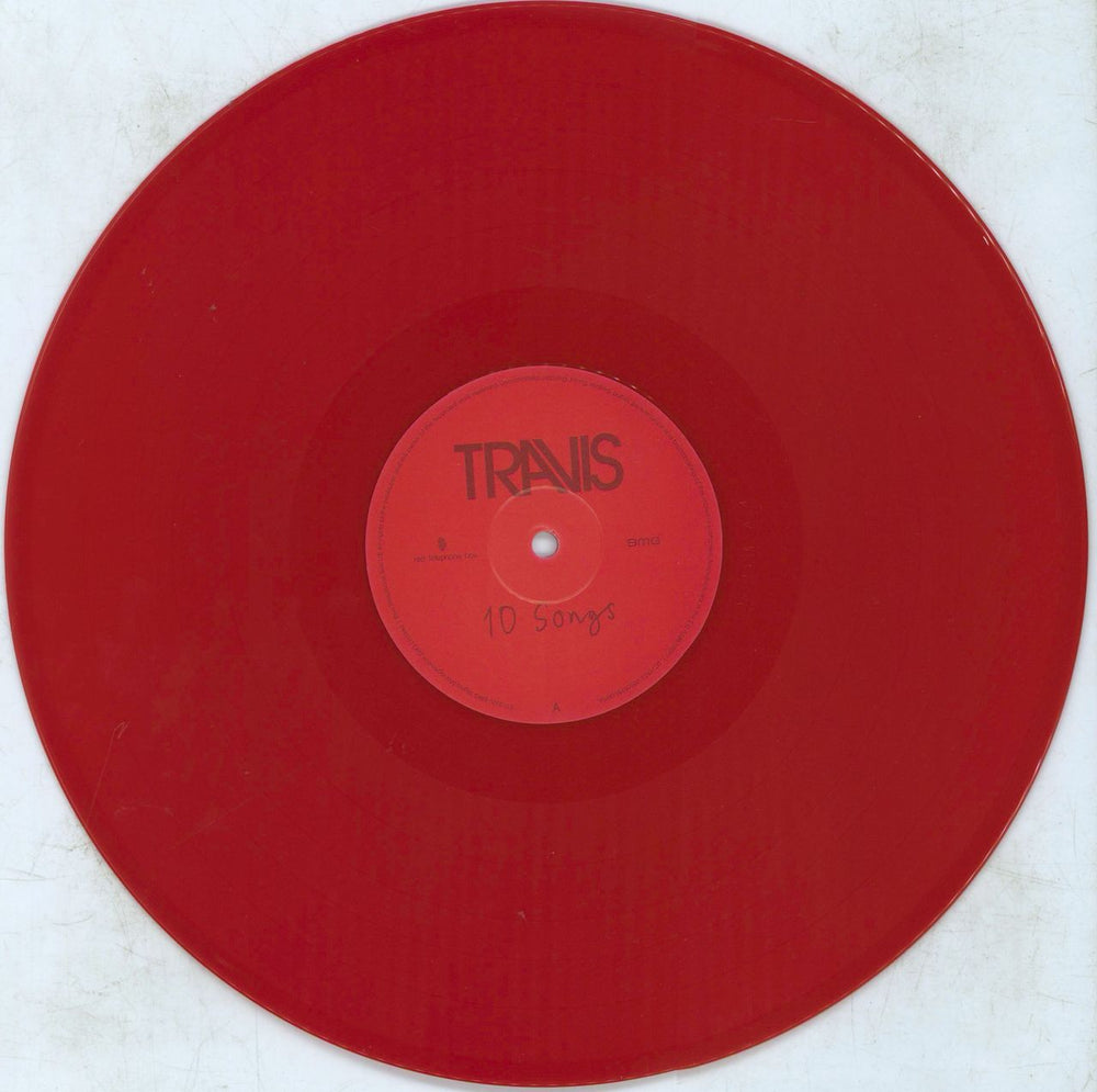 Travis (90s) 10 Songs - Red & Blue Vinyl UK 2-LP vinyl record set (Double LP Album) RVS2LSO809490