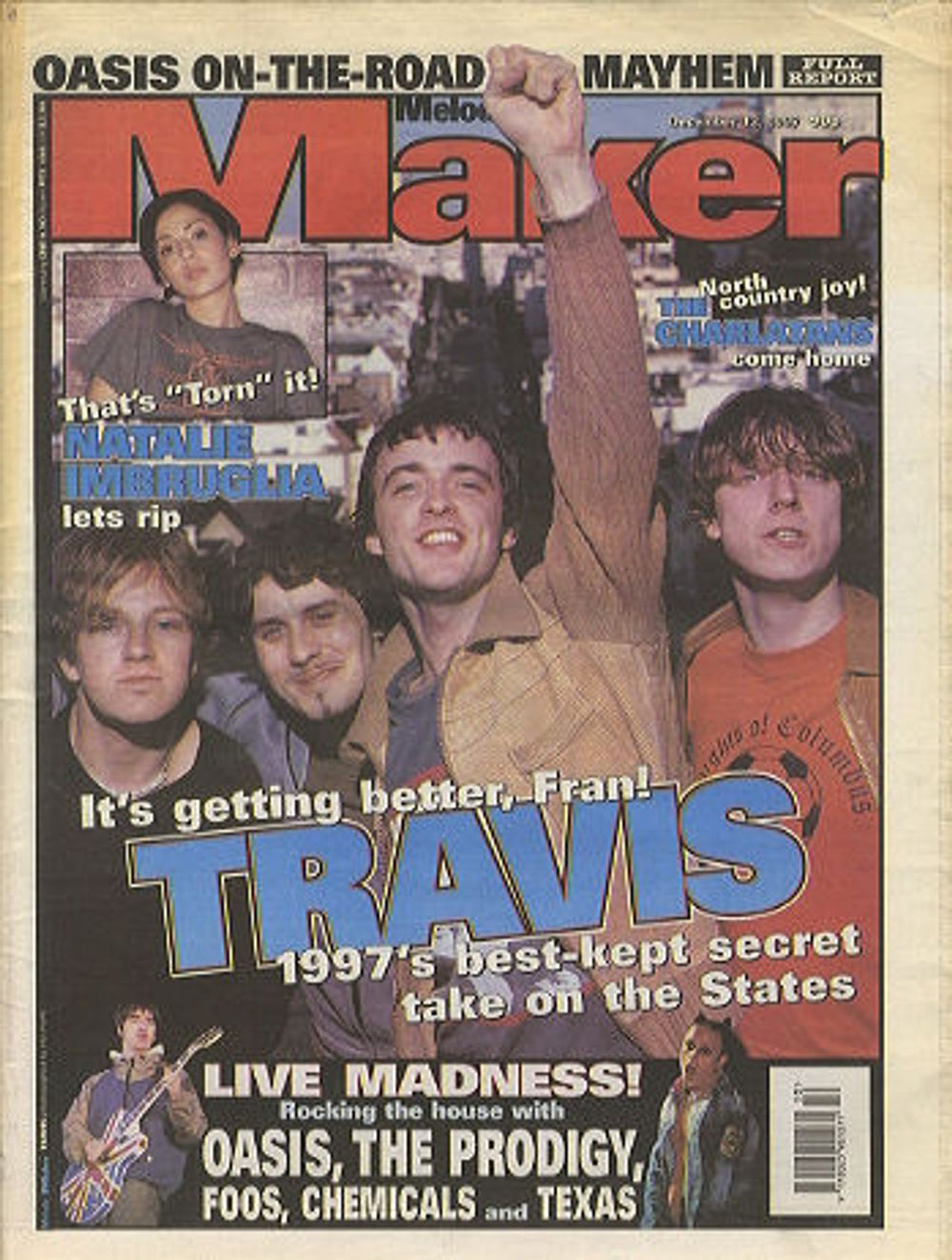 Travis (90s) Melody Maker UK magazine 13 DEC 1997