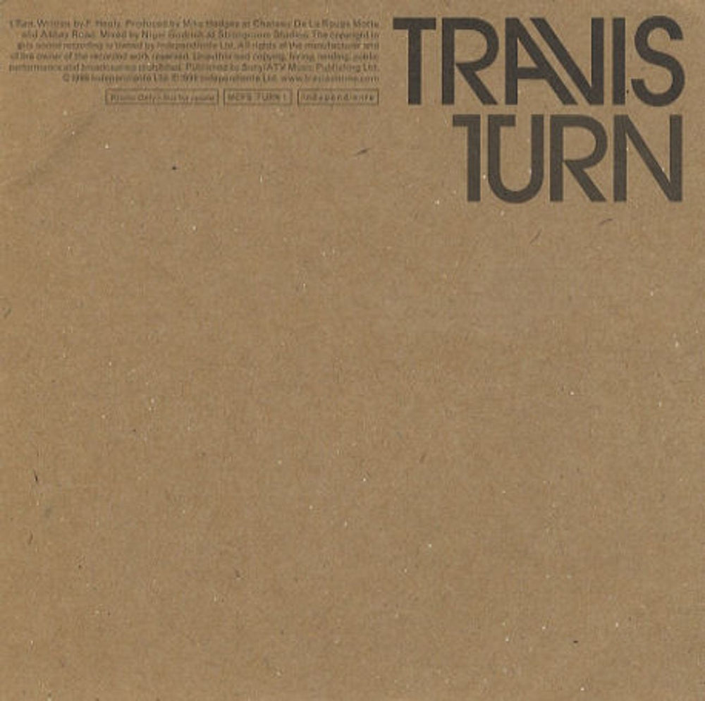 Travis (90s) Turn UK Promo CD single (CD5 / 5") TURN1