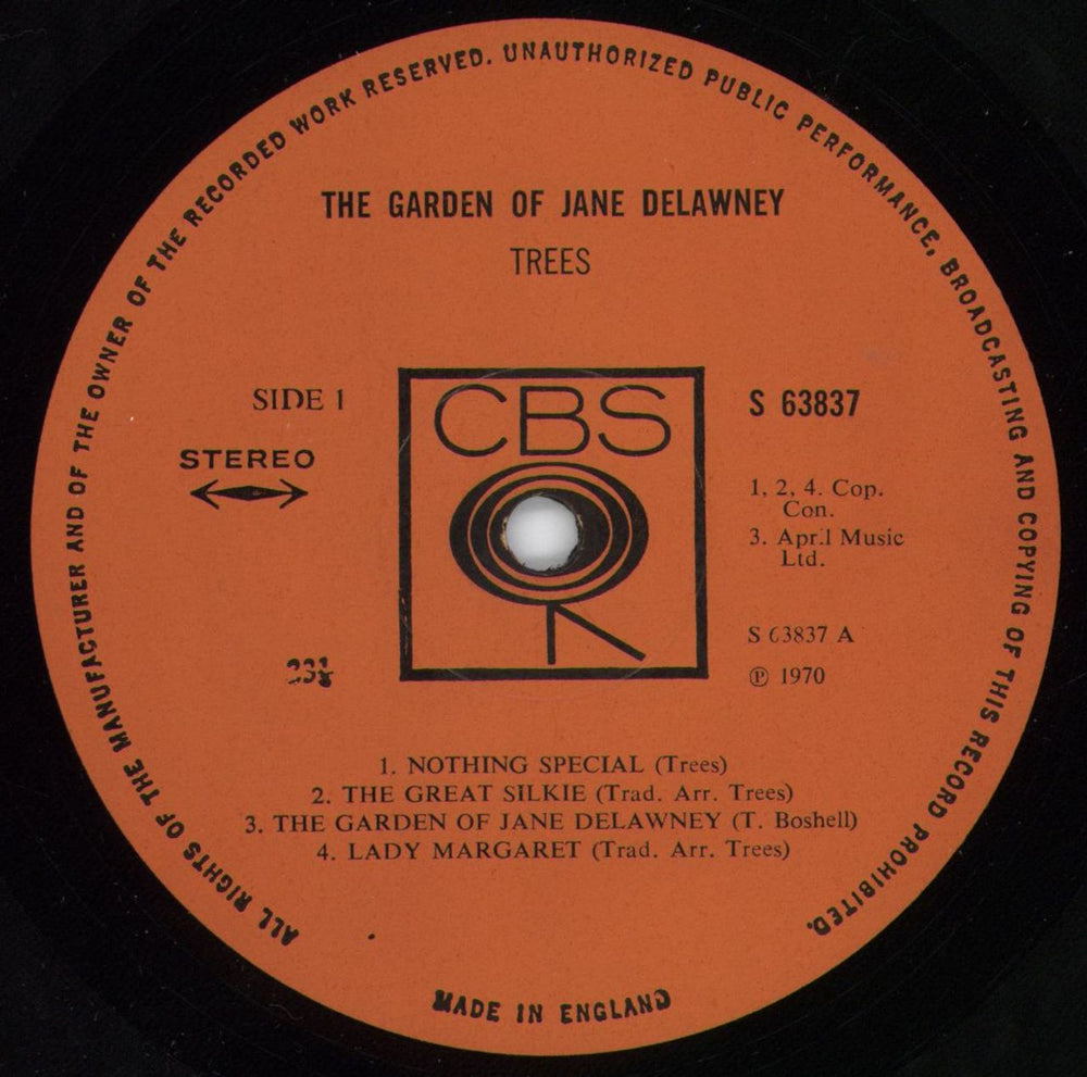 Trees The Garden Of Jane Delawney - 1st UK vinyl LP album (LP record) T.SLPTH778681