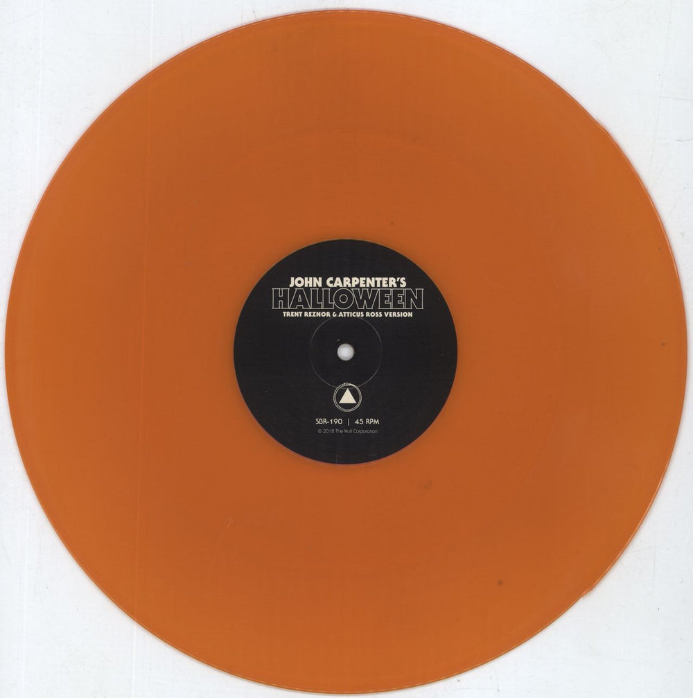 Trent Reznor John Carpenter's Halloween - Orange Vinyl - Mispress UK 12" vinyl single (12 inch record / Maxi-single) UXS12JO806675