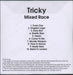 Tricky Mixed Race UK Promo CD-R acetate CD-R