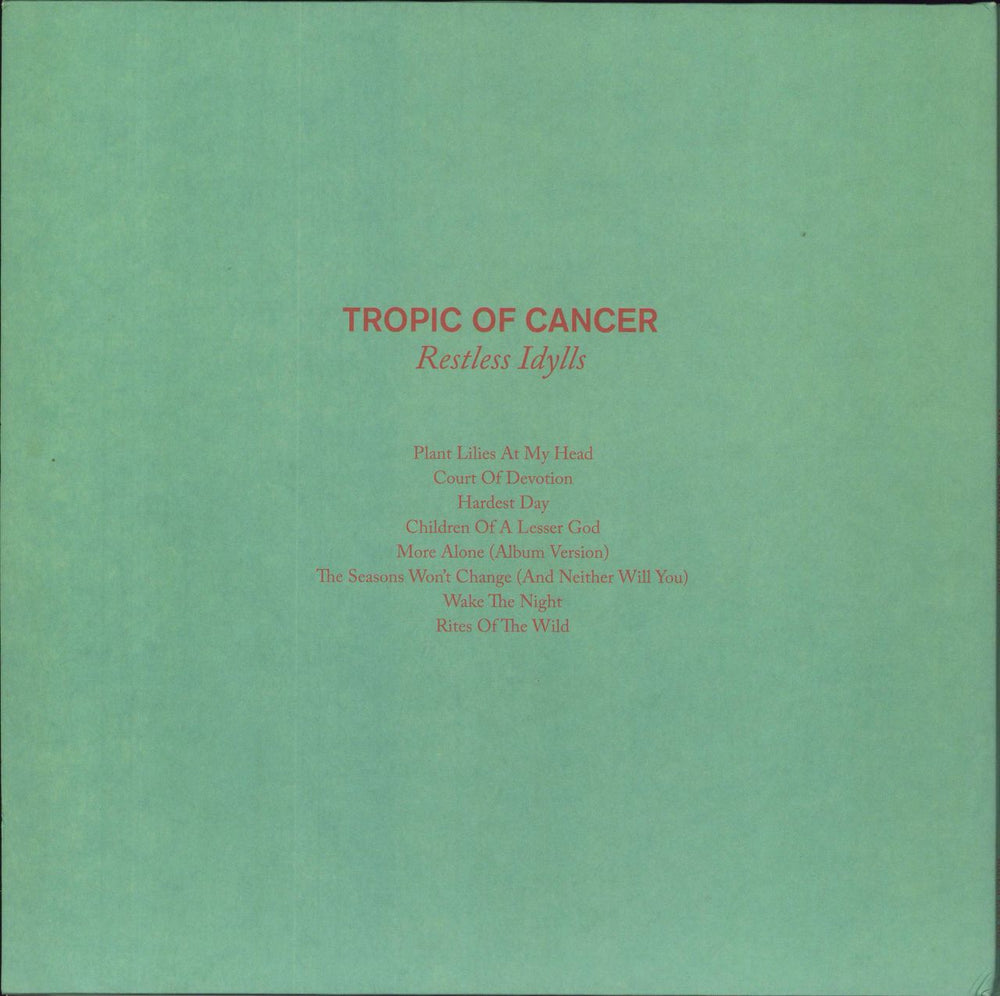 Tropic Of Cancer Restless Idylls UK 2-LP vinyl record set (Double LP Album)