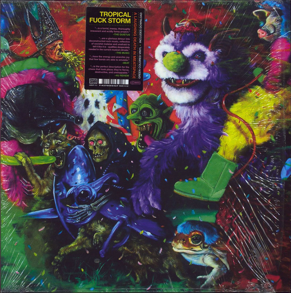 Tropical Fuck Storm A Laughing Death In Meatspace - Green Vinyl + Shrink US vinyl LP album (LP record) JNR277