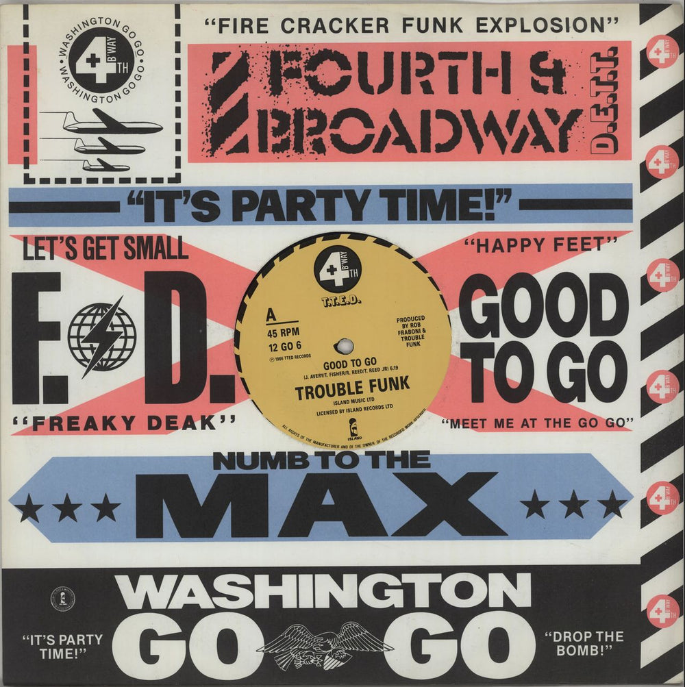 Trouble Funk Good To Go - Die-cut Sleeve UK 12" vinyl single (12 inch record / Maxi-single) 12GO6