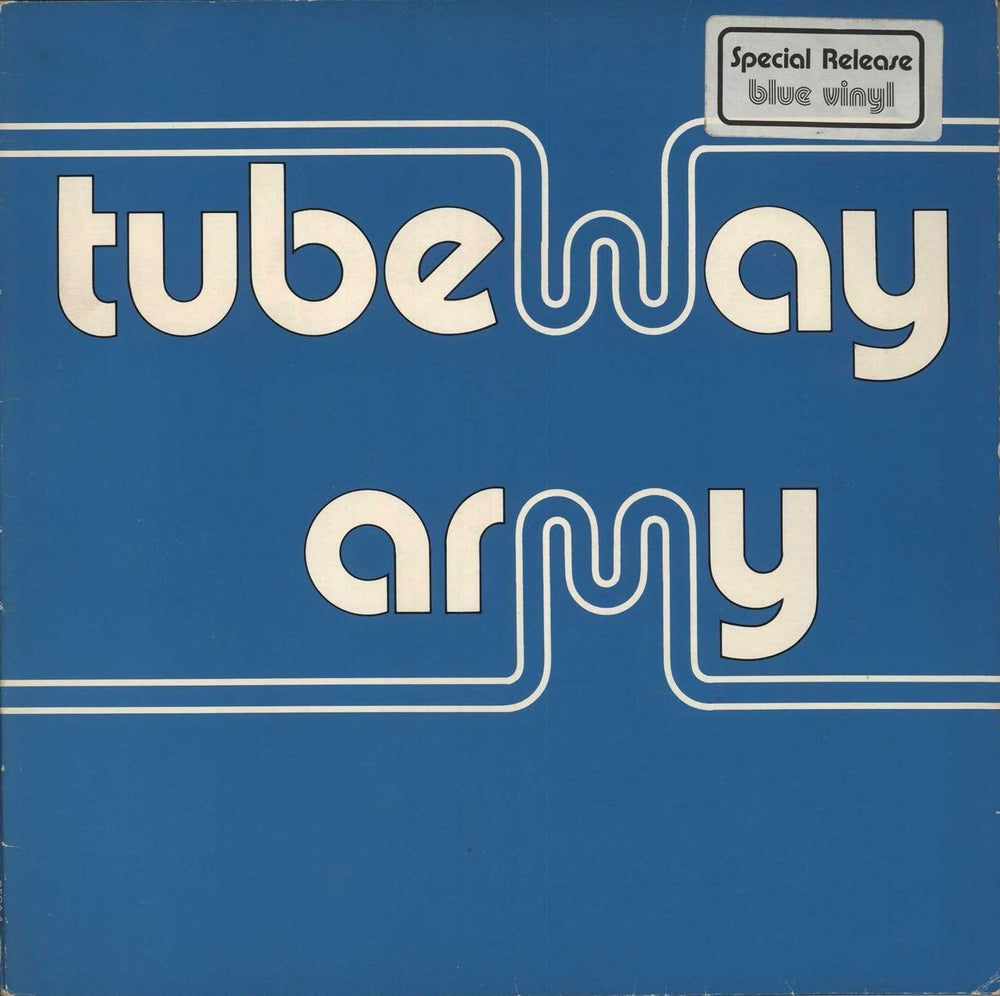 Tubeway Army Tubeway Army - Blue Vinyl - EX + Hype Sticker UK vinyl LP album (LP record) BEGA4