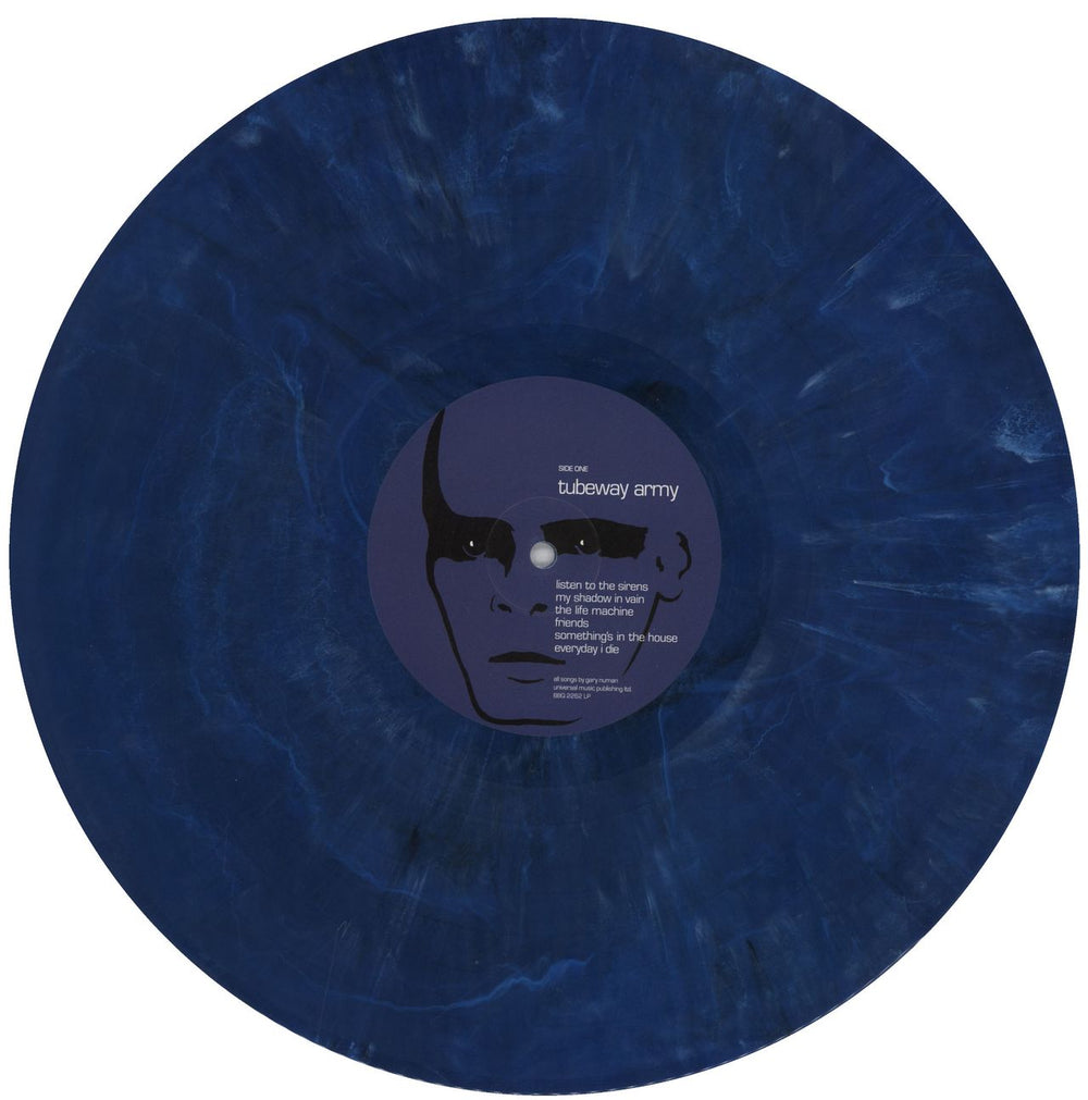 Tubeway Army Tubeway Army - Marbled Blue Vinyl - Shrink UK vinyl LP album (LP record) TUBLPTU819690