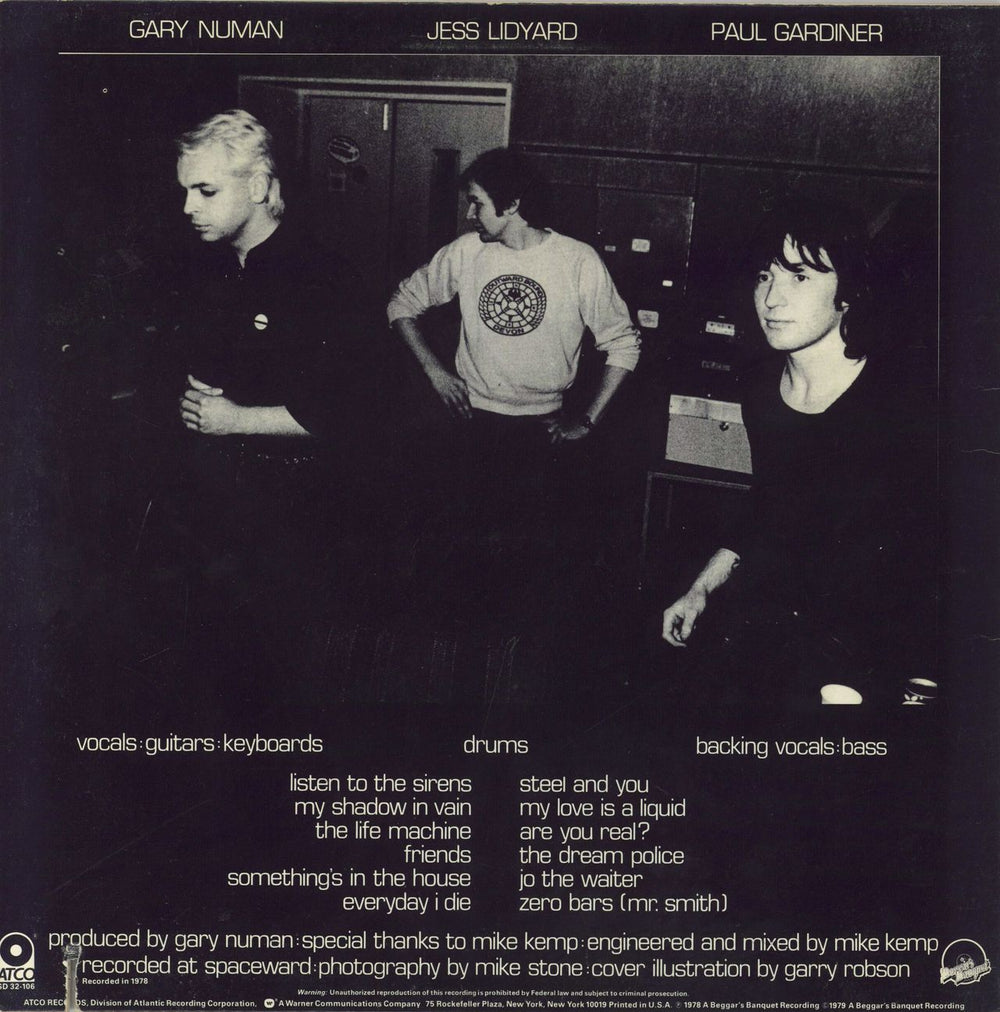 Tubeway Army Tubeway Army - VG US vinyl LP album (LP record)