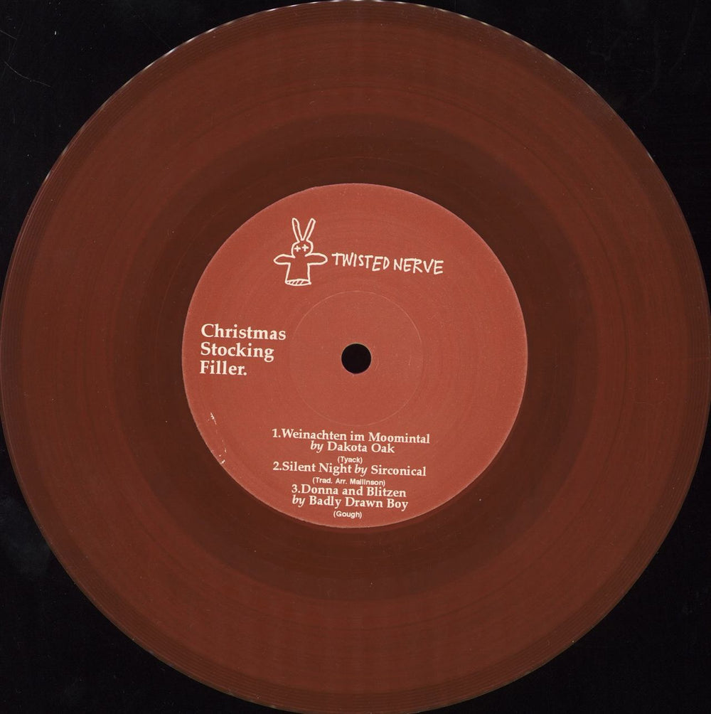 Twisted Nerve Label Christmas Stocking Filler - Red Vinyl UK 7" vinyl single (7 inch record / 45) TC307CH243803