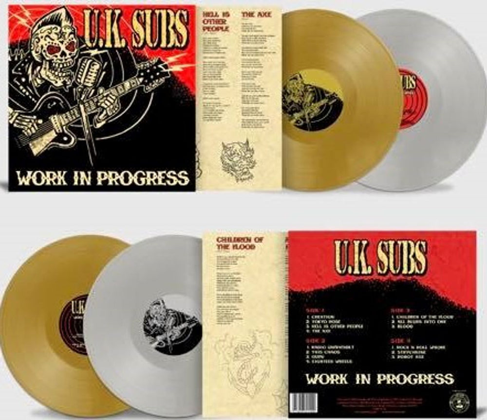 U.K. Subs Work In Progress - Gold & Silver Vinyl - Sealed UK 10" vinyl single (10 inch record) UKS10WO791083