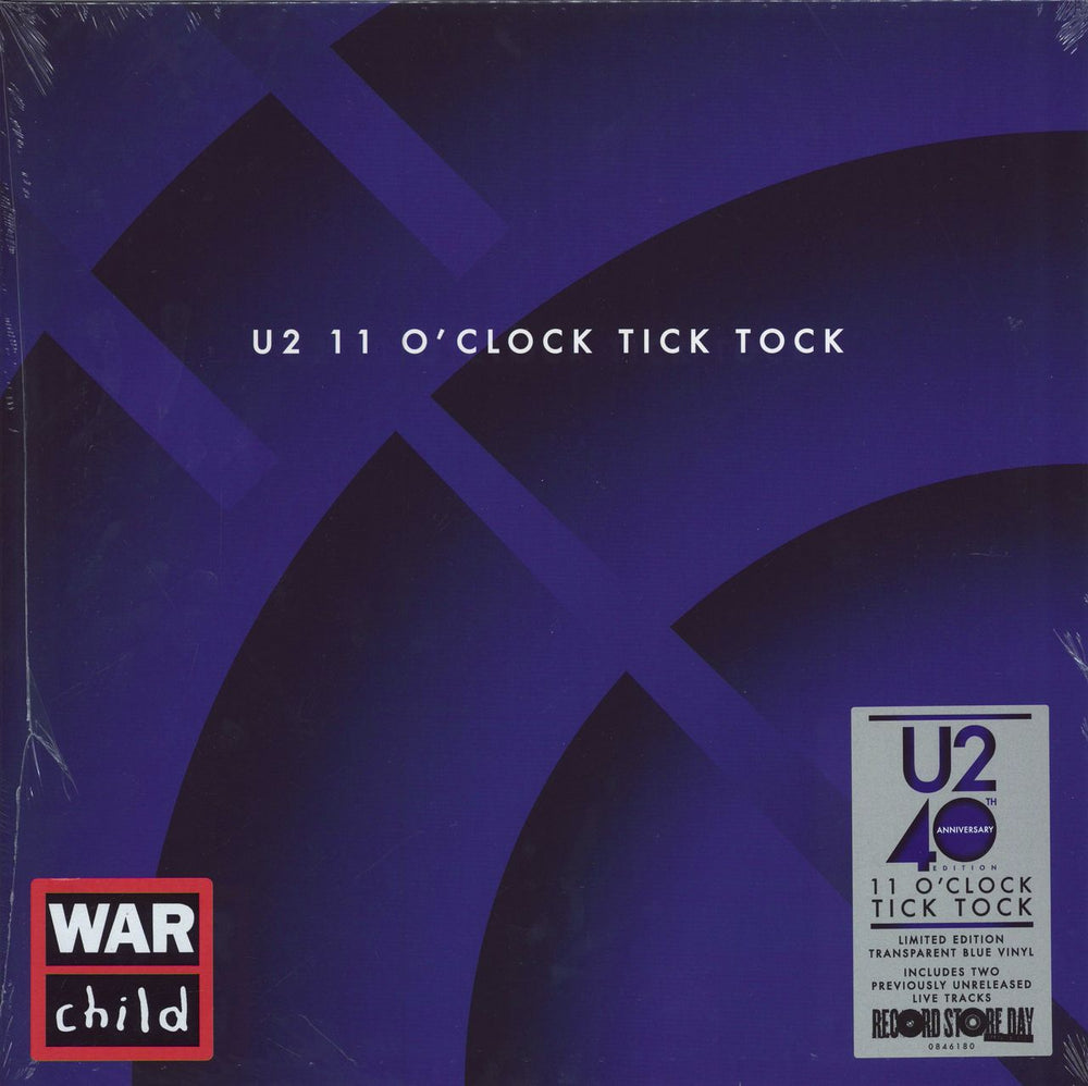 U2 11 O'Clock Tick Tock 40th Anniversary - Blue - Sealed German 12" vinyl single (12 inch record / Maxi-single) 6878222