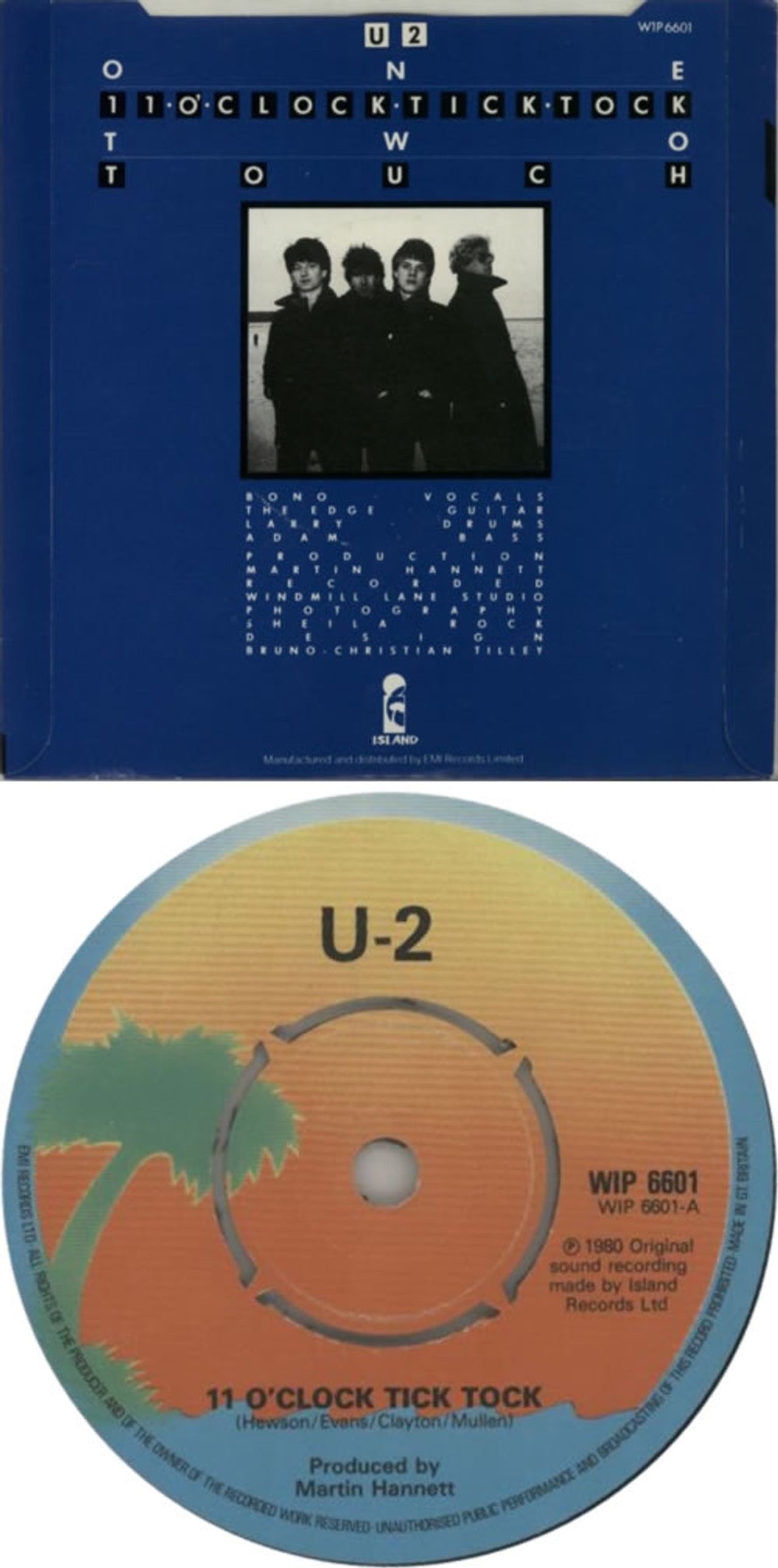 U2 11 O'Clock Tick Tock - P/S UK 7" vinyl single (7 inch record / 45) U-207OC07267