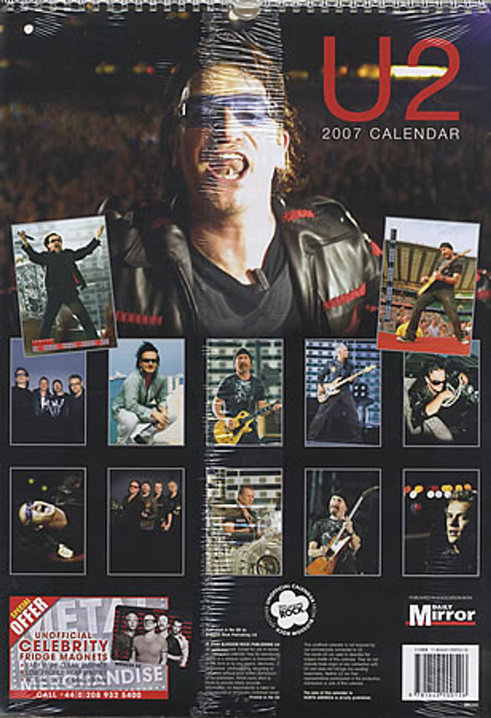 U2 2007 Calendar UK calendar U-2CACA357725