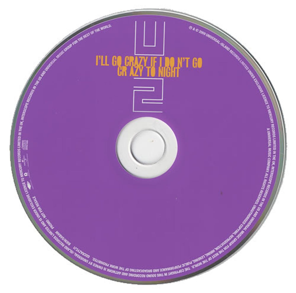 U2 I'll Go Crazy If I Don't Go Crazy Tonight UK Promo CD single (CD5 / 5") U-2C5IL492826