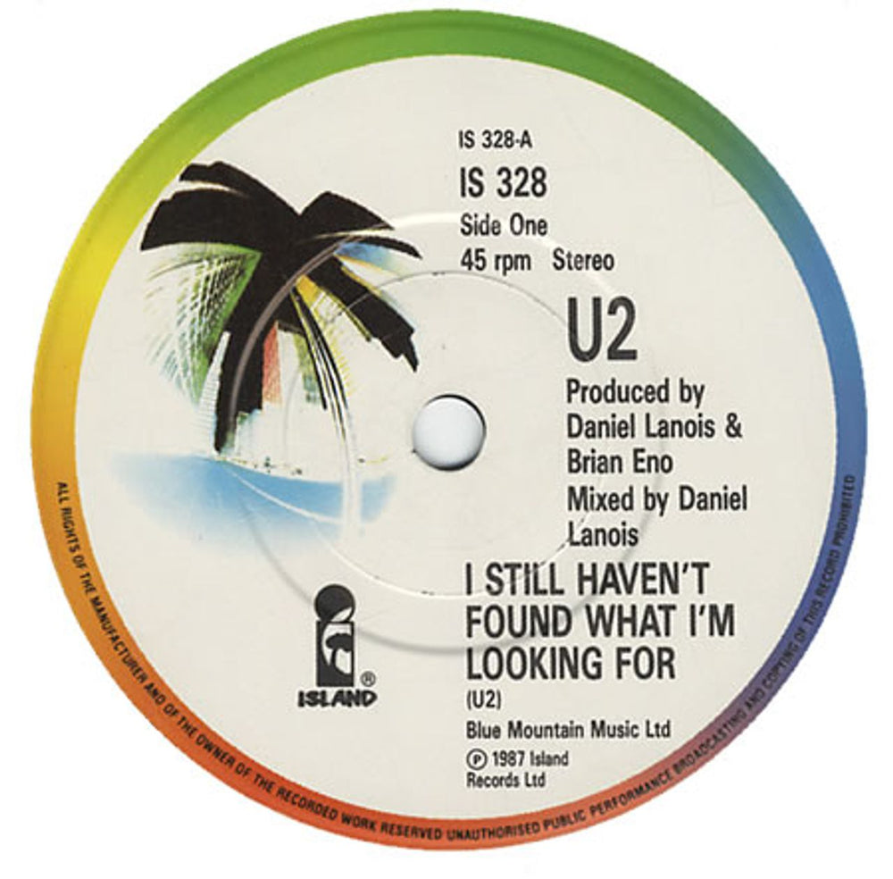 U2 I Still Haven't Found What I'm Looking For UK 7" vinyl single (7 inch record / 45) U-207IS18291