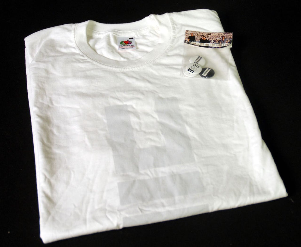 U2 No Line On The Horizon - White T-Shirt [L] + Badges UK Promo t-shirt PROMO T-SHIRT