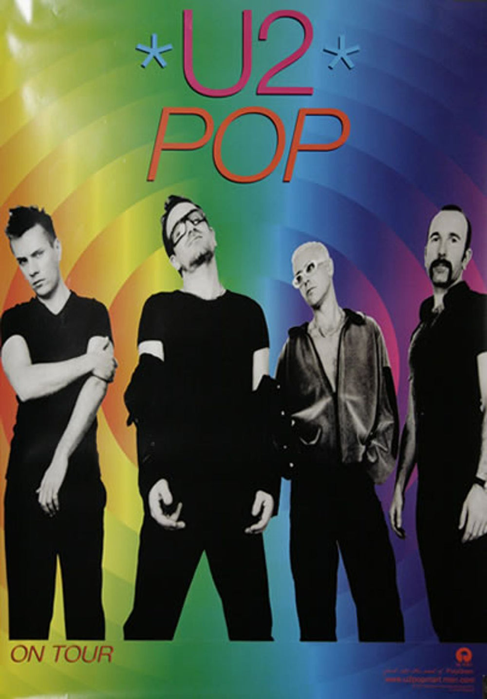 U2 Pop - On Tour - Multi-Coloured Background US Promo poster PROMO POSTER