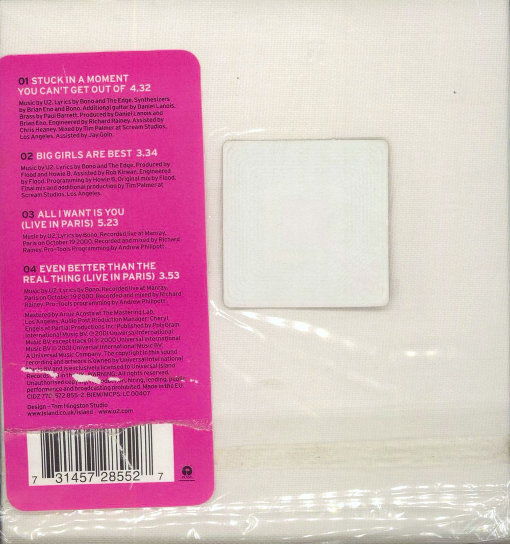 U2 Stuck In A Moment You Can't Get Out Of French CD single (CD5 / 5") 731457285527