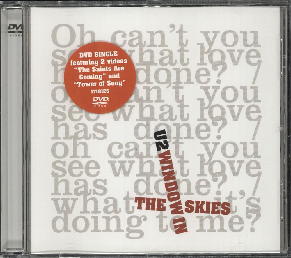 U2 Window In The Skies UK DVD Single 1718125