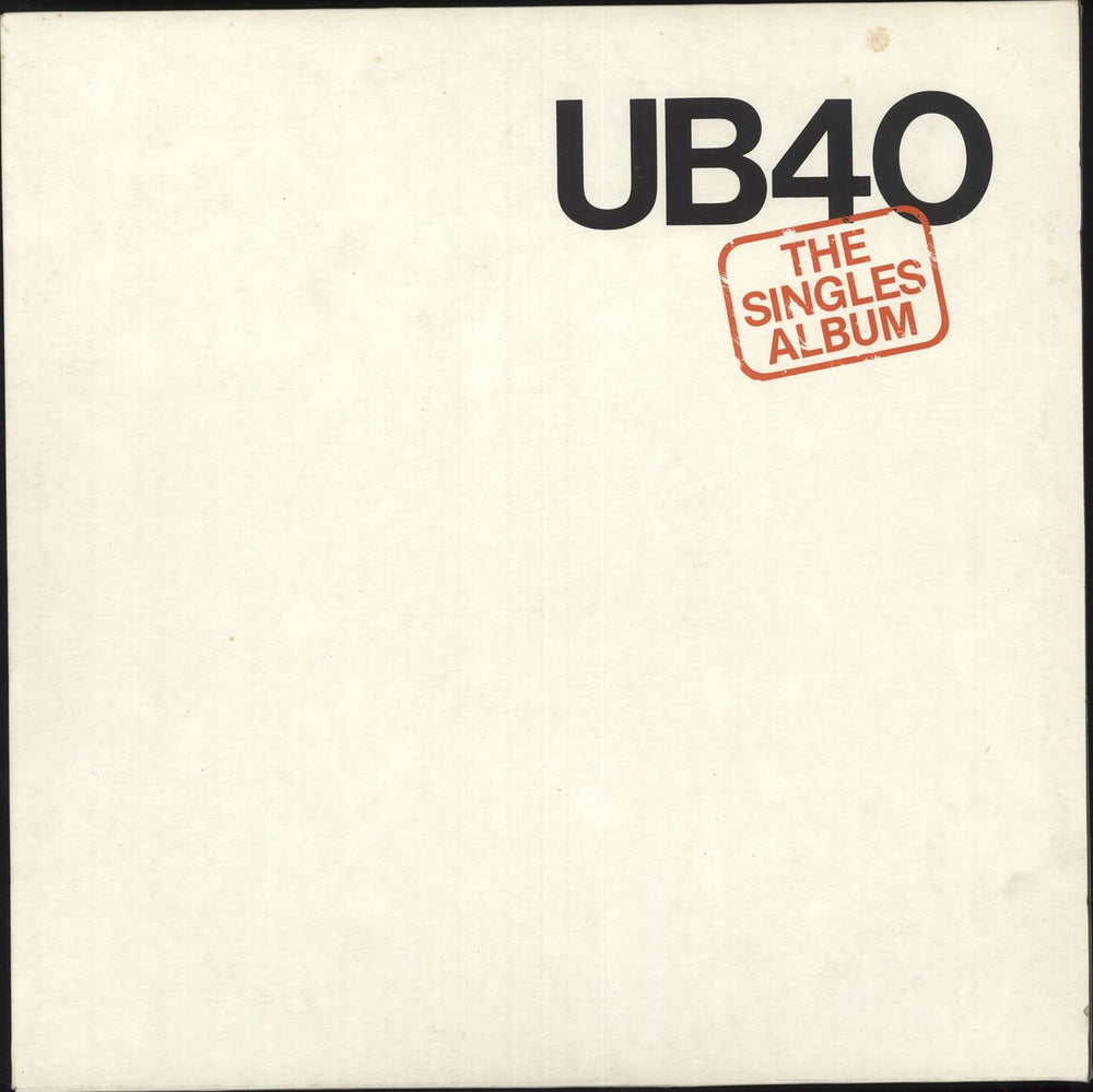 UB40 The Singles Album UK vinyl LP album (LP record) GRADLSP3