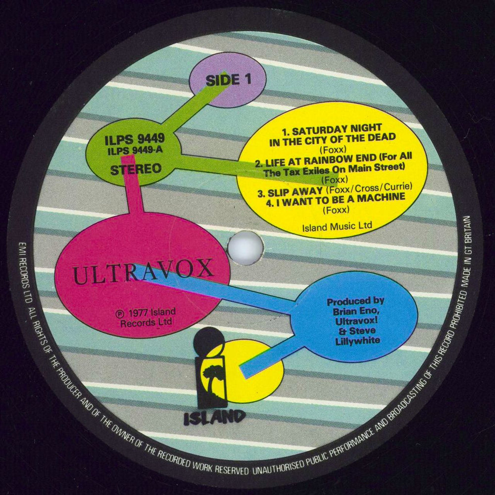 Ultravox Ultravox! - Bubbles label UK vinyl LP album (LP record) VOXLPUL777608