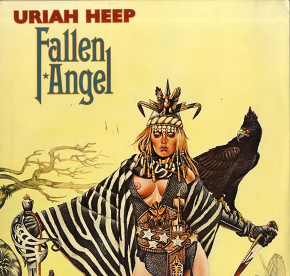 Uriah Heep Fallen Angel UK vinyl LP album (LP record) BRNA512