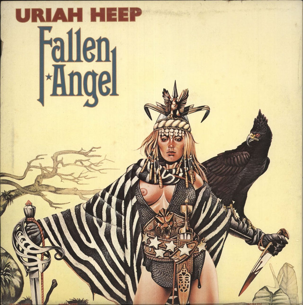 Uriah Heep Fallen Angel - VG UK vinyl LP album (LP record) BRNA512