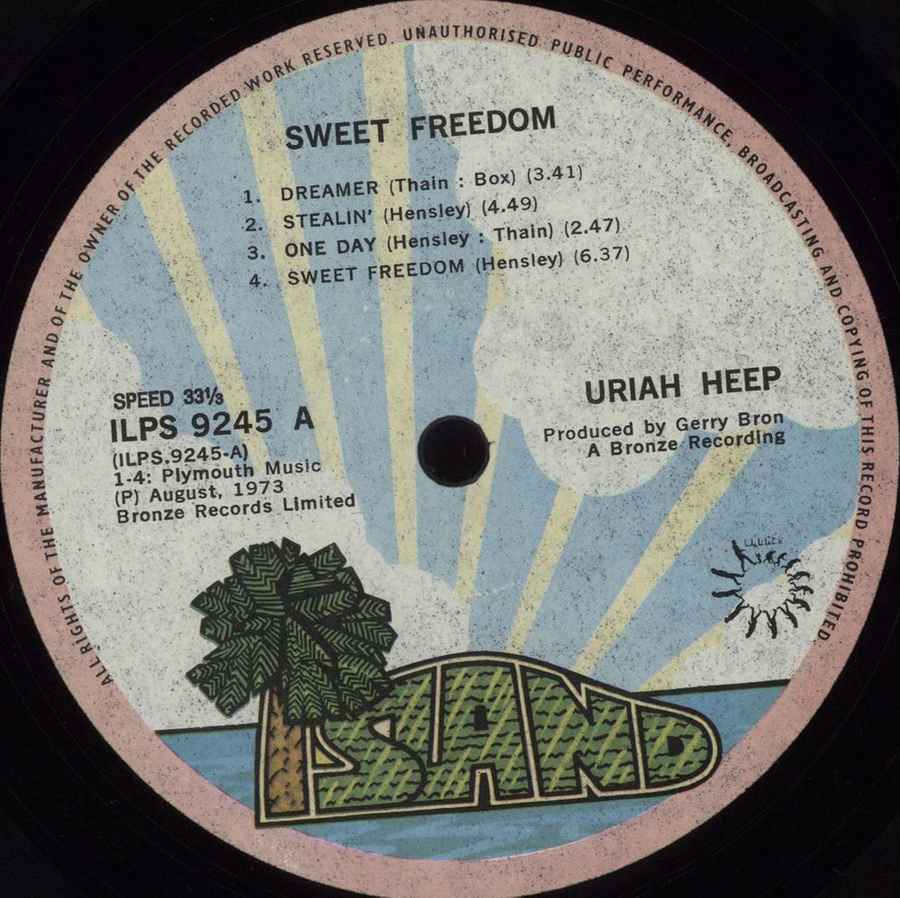 Uriah Heep Sweet Freedom South African vinyl LP album (LP record) URILPSW679459