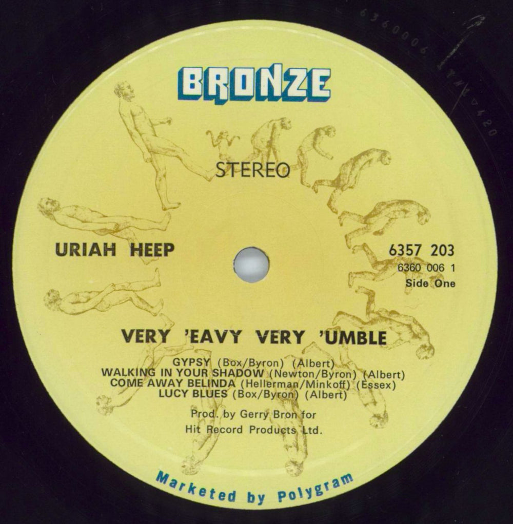 Uriah Heep Very 'Eavy Very 'Umble New Zealand vinyl LP album (LP record) URILPVE805130