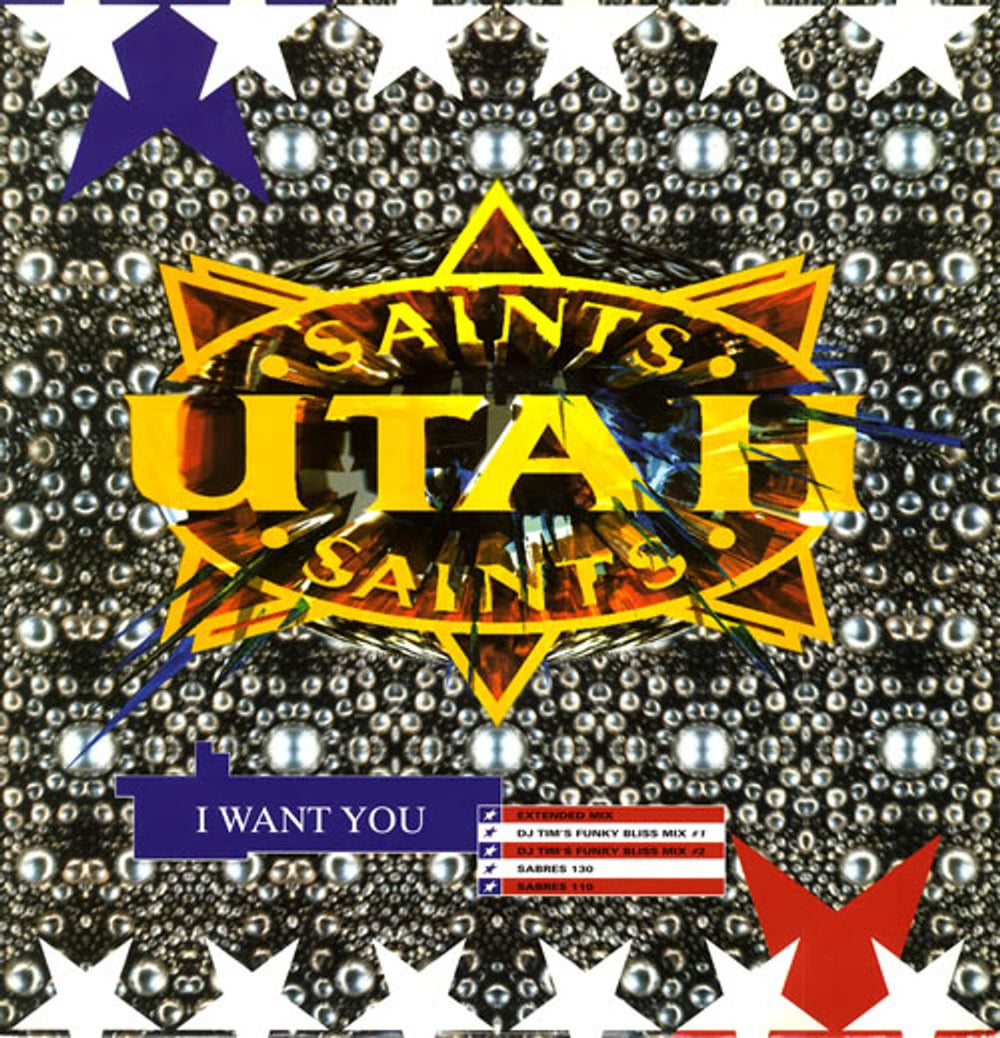 Utah Saints I Want You UK 12" vinyl single (12 inch record / Maxi-single) FX213