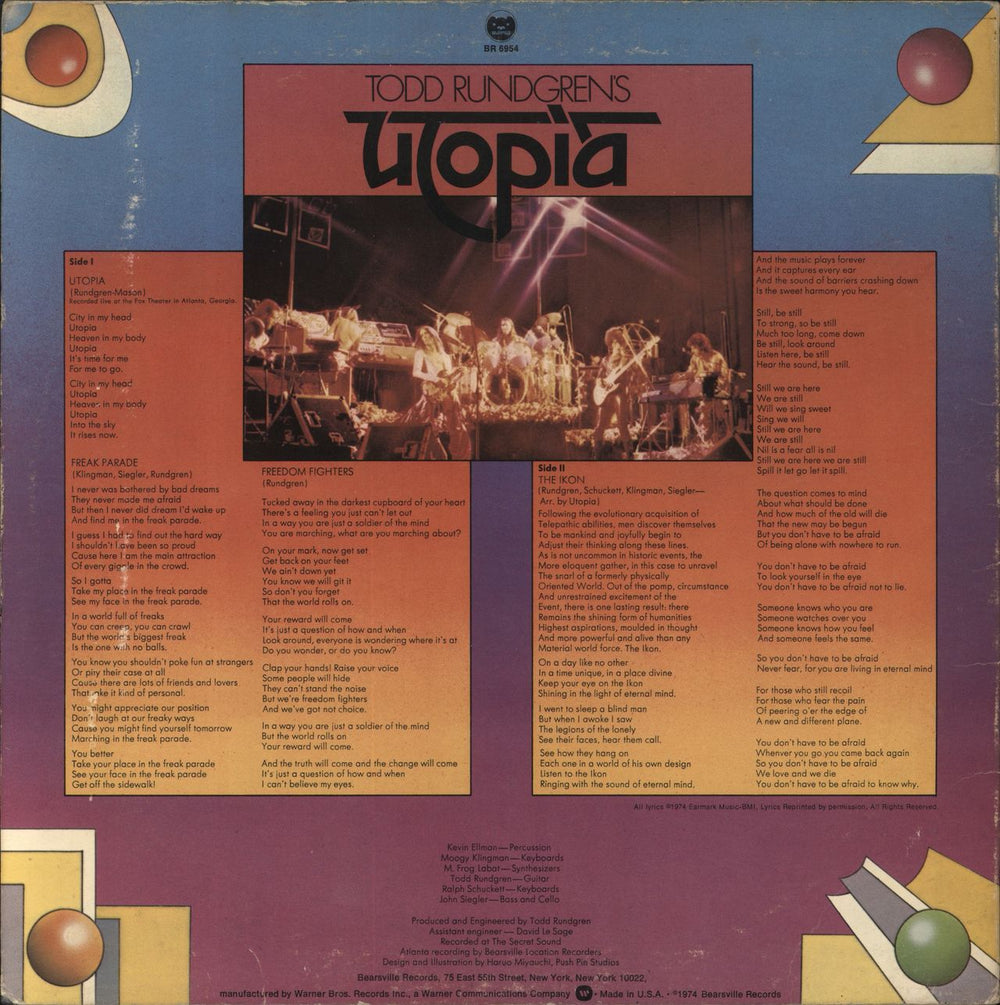 Utopia (US) Todd Rundgren's Utopia - Promo - VG US Promo vinyl LP album (LP record)