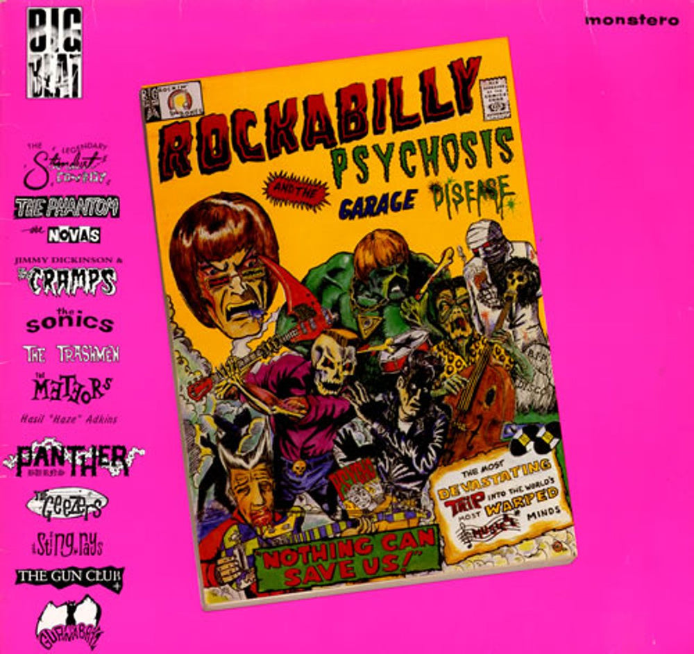 Various-50s/Rock & Roll/Rockabilly Rockabilly Psychosis And The Garage Disease UK vinyl LP album (LP record) WIK18