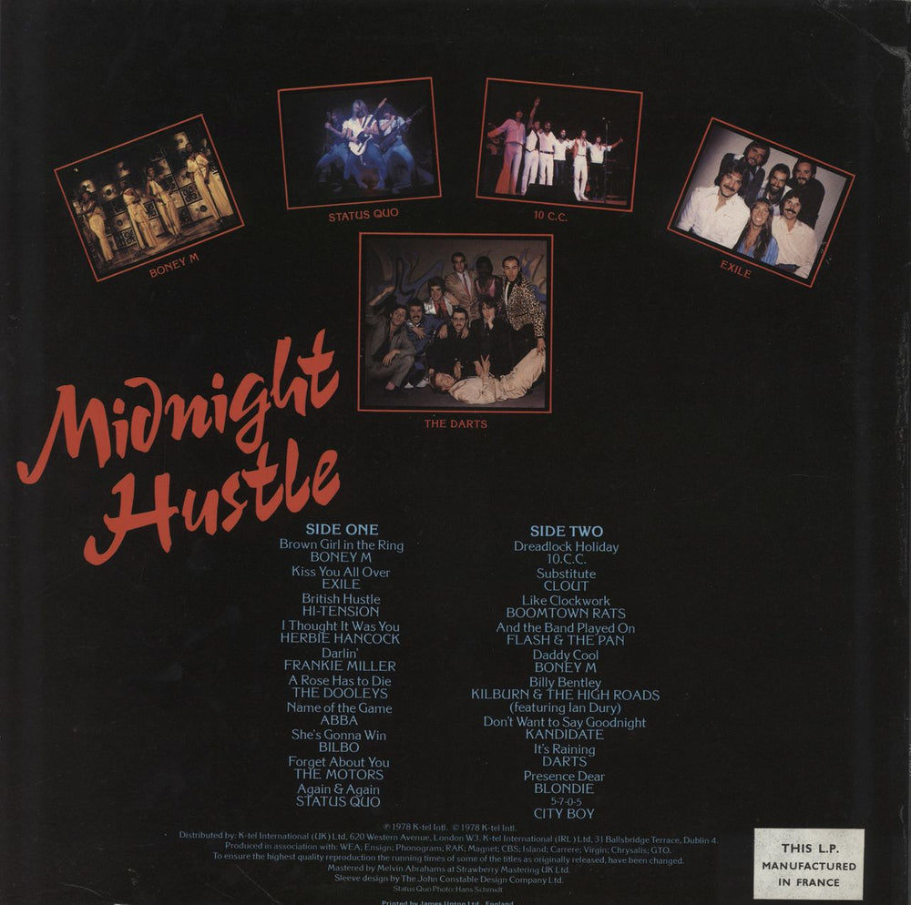 Various-60s & 70s Midnight Hustle + Boney M poster UK vinyl LP album (LP record)