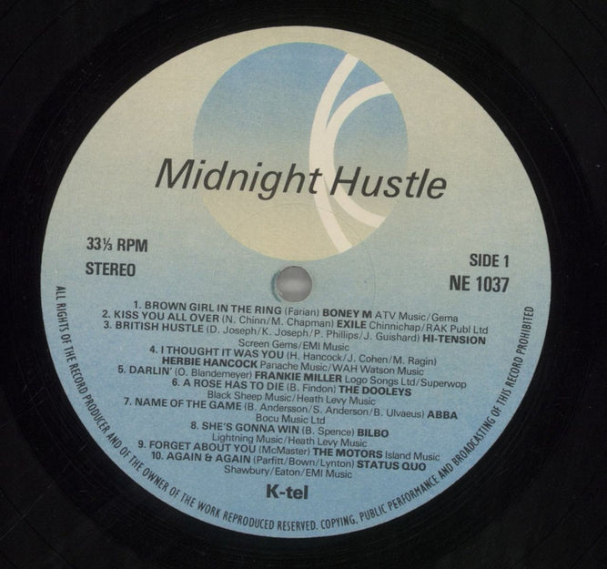 Various-60s & 70s Midnight Hustle + Boney M poster UK vinyl LP album (LP record) SVALPMI778969